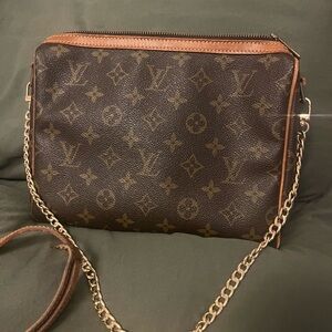 Louis Vuitton Brown Monogram Crossbody with Chain